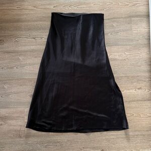 Black Satin Skirt